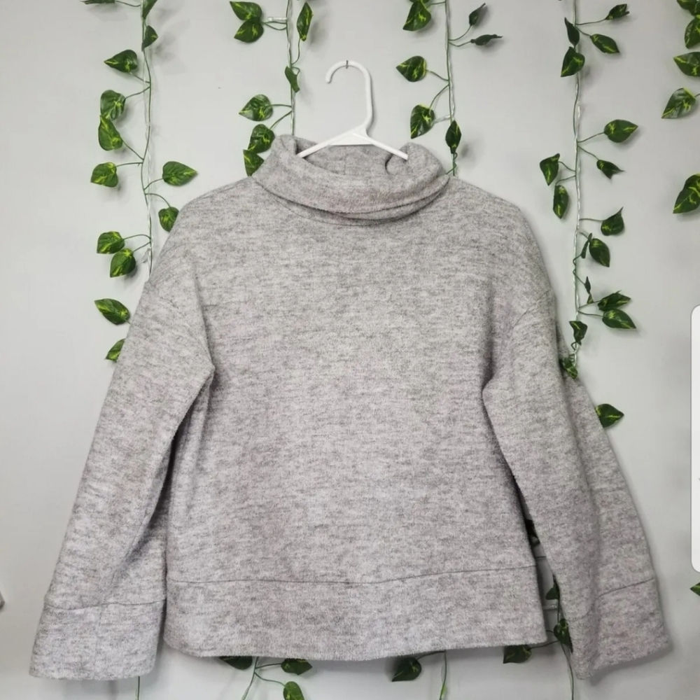 A New Day Womens Light Gray Cozy Long Sleeve Turtle Neck Sweater Small